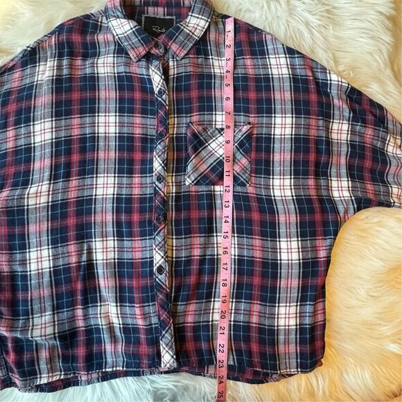 Rails Women's Plaid Dolman Sleeve Button-Up Flannel Shirt  L Cowgirl Western - Picture 14 of 14